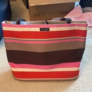 VINTAGE Kate Spade Y2K Cabana stripe tote